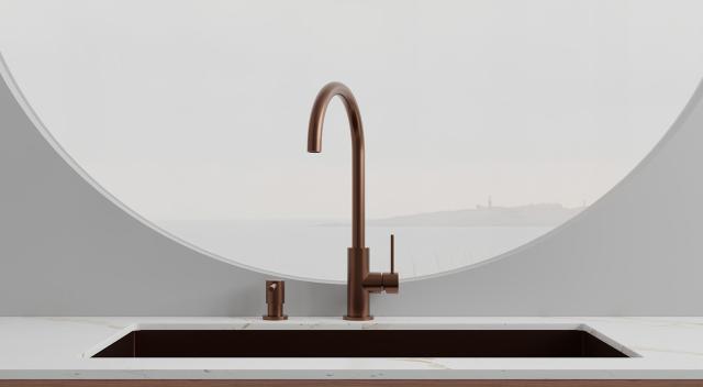 Primy Steel Equip køkkenarmatur, Amber