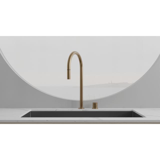 Primy Steel Harmonized K2P køkkenarmatur m/udtræk, Sand