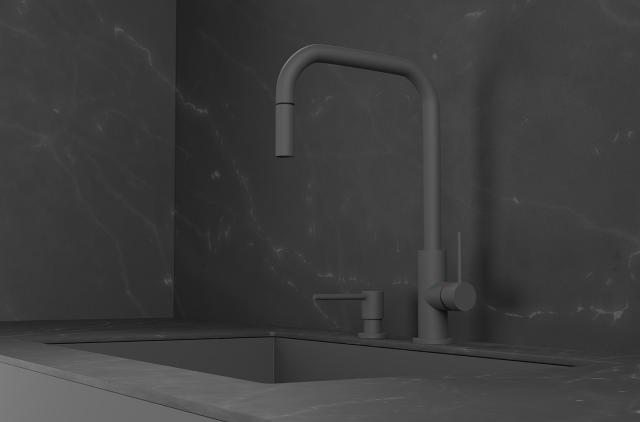 Primy Accent Square køkkenarmatur m/udtrækstud, Scrap