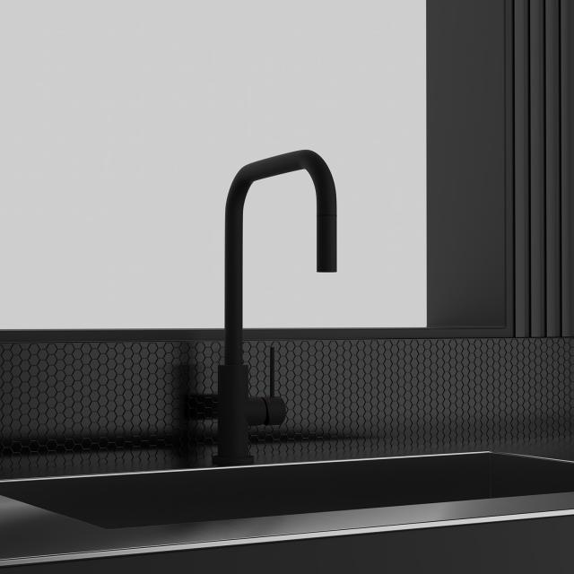 Primy Accent Square køkkenarmatur m/udtrækstud, Coal