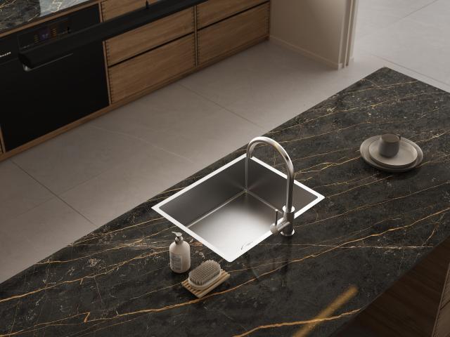 Kubus 500 Soft køkkenvask, Rustfrit stål