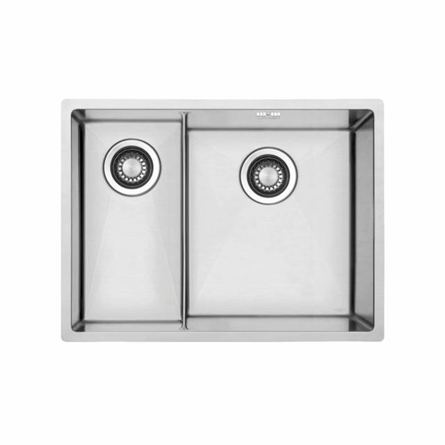 Kubus 1.5 Soft Slim 1½-kumme køkkenvask, Rustfrit stål