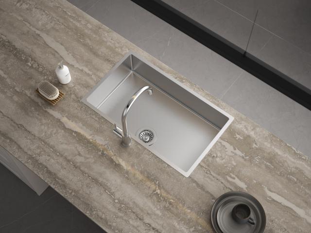 Kubus 700 Soft køkkenvask, Rustfrit stål