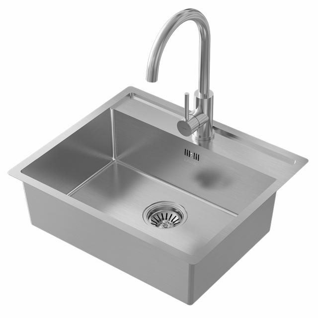 Merkur 60BC køkkenvask, Rustfrit stål