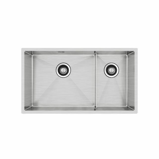 Kubus 780 Soft Slim dobbelt køkkenvask, Rustfrit stål