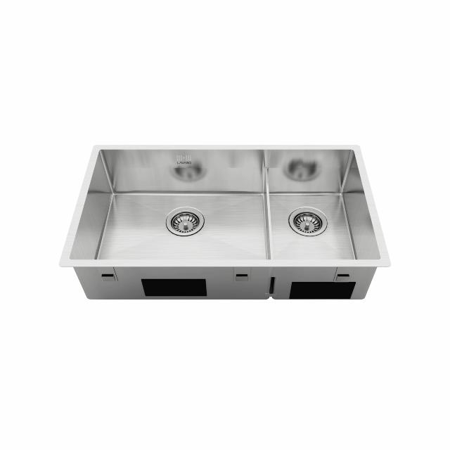 Kubus 780 Soft Slim dobbelt køkkenvask, Rustfrit stål