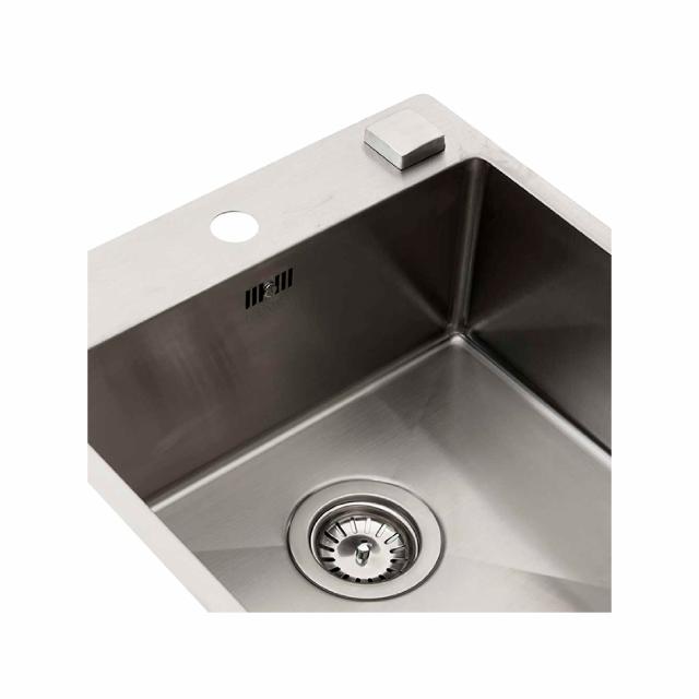 Kubus 441 Soft køkkenvask m/auto strainer, Rustfrit stål