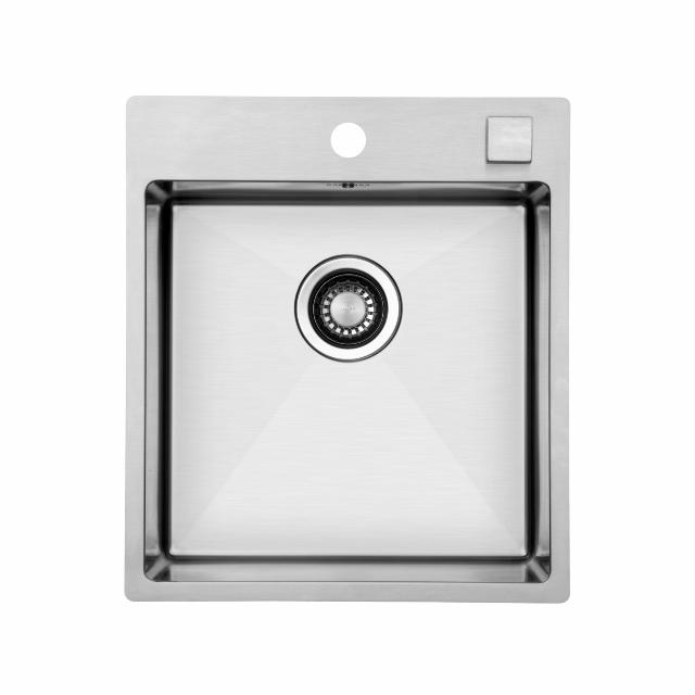 Kubus 441 Soft køkkenvask m/auto strainer, Rustfrit stål