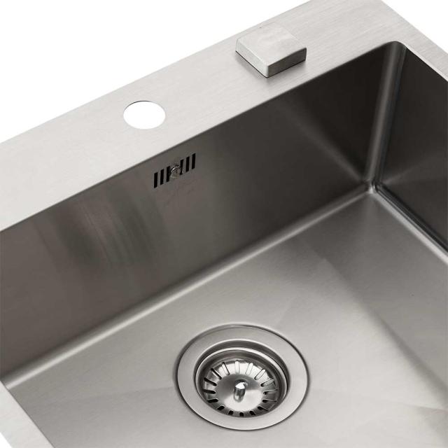 Kubus 541 Soft køkkenvask m/autostrainer, Rustfrit stål