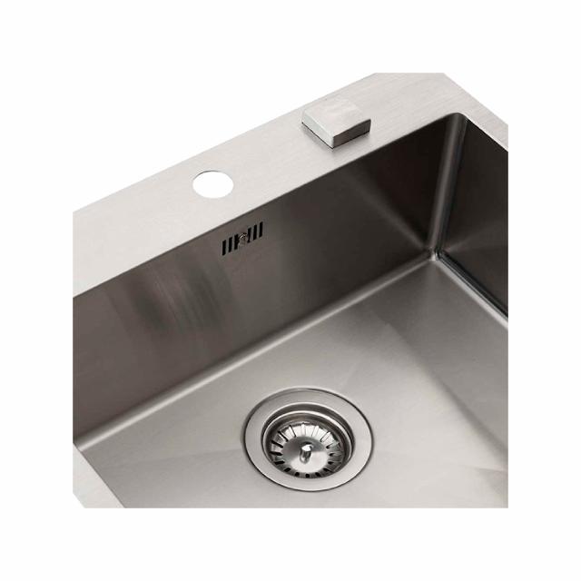 Kubus 541 Soft køkkenvask m/autostrainer, Rustfrit stål