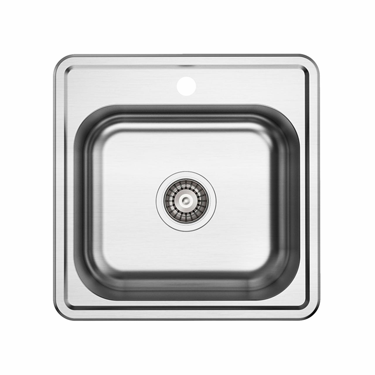 LA 410 køkkenvask 410x355, Rustfrit stål