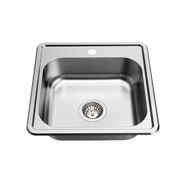 LA 410 køkkenvask 410x355, Rustfrit stål