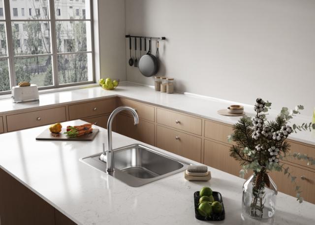 LA 480 køkkenvask 485x340, Rustfrit stål