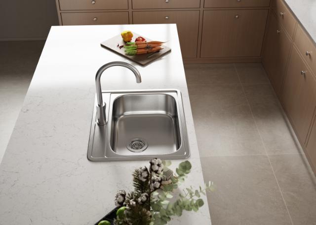 LA 480 køkkenvask 485x340, Rustfrit stål