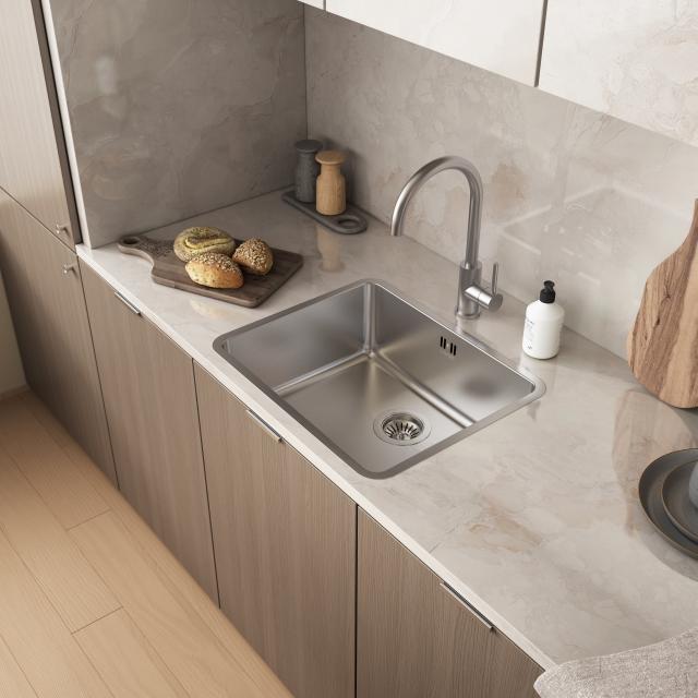 Venus 500 køkkenvask 500x400, Rustfrit stål