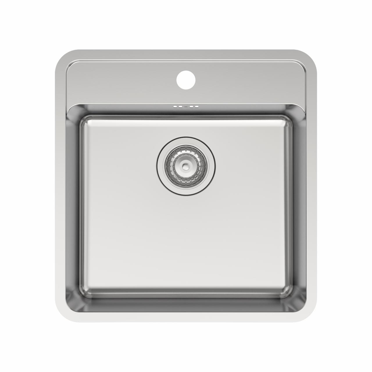 Venus 50BC køkkenvask 440x380 m/hanehul, Rustfrit stål