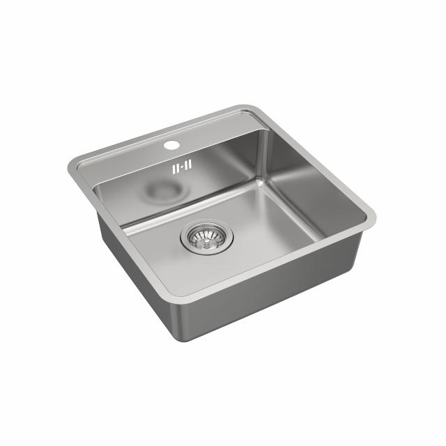 Venus 50BC køkkenvask 440x380 m/hanehul, Rustfrit stål