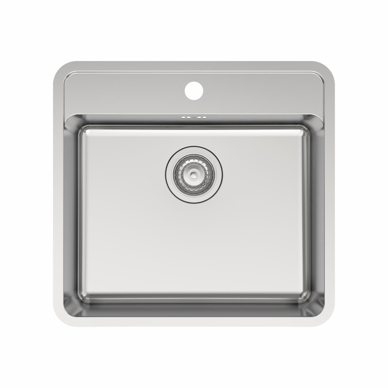 Venus 60BC køkkenvask 490x380 m/hanehul, Rustfrit stål