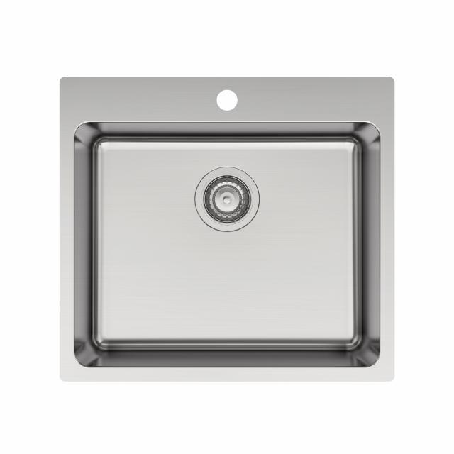 LA 550 køkkenvask 550x500 m/hanehul, Rustfrit stål