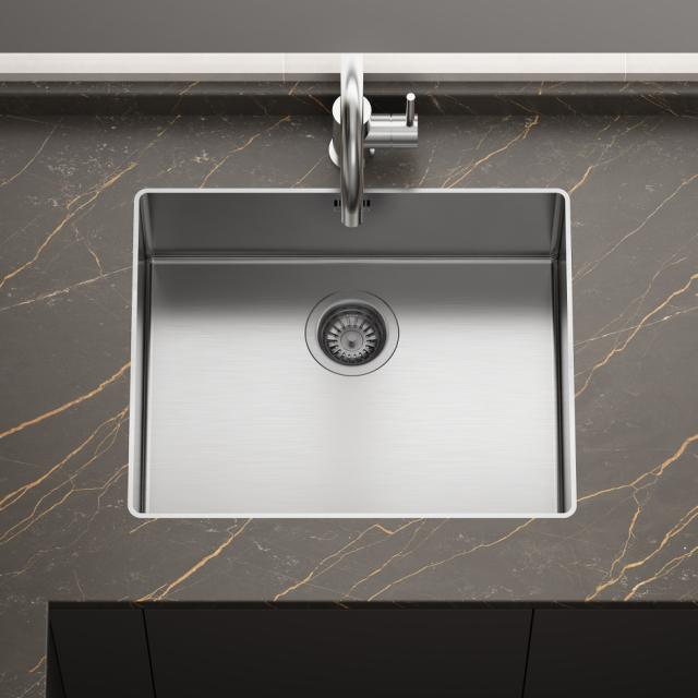 Kubus 500 Soft Slim køkkenvask, Rustfrit stål