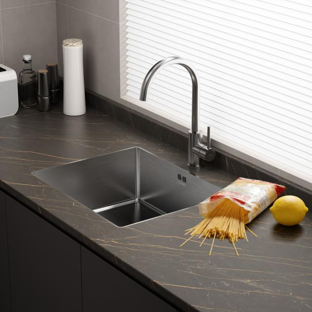 Kubus 500 Soft Slim køkkenvask, Rustfrit stål