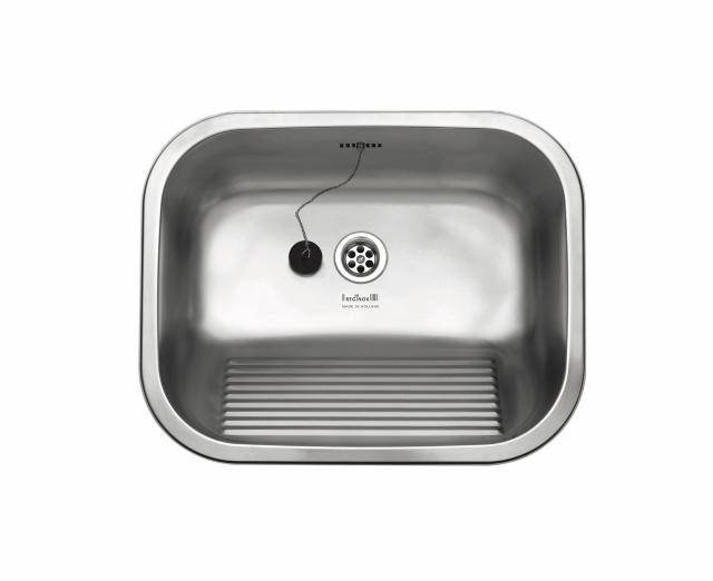 Ottawa 50x40 W udslagsvask t/vægmontering, Rustfrit stål