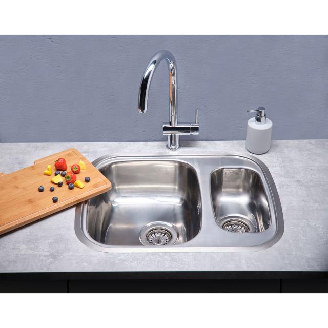 Queen 60 (L) KGOKG køkkenvask, Rustfrit stål