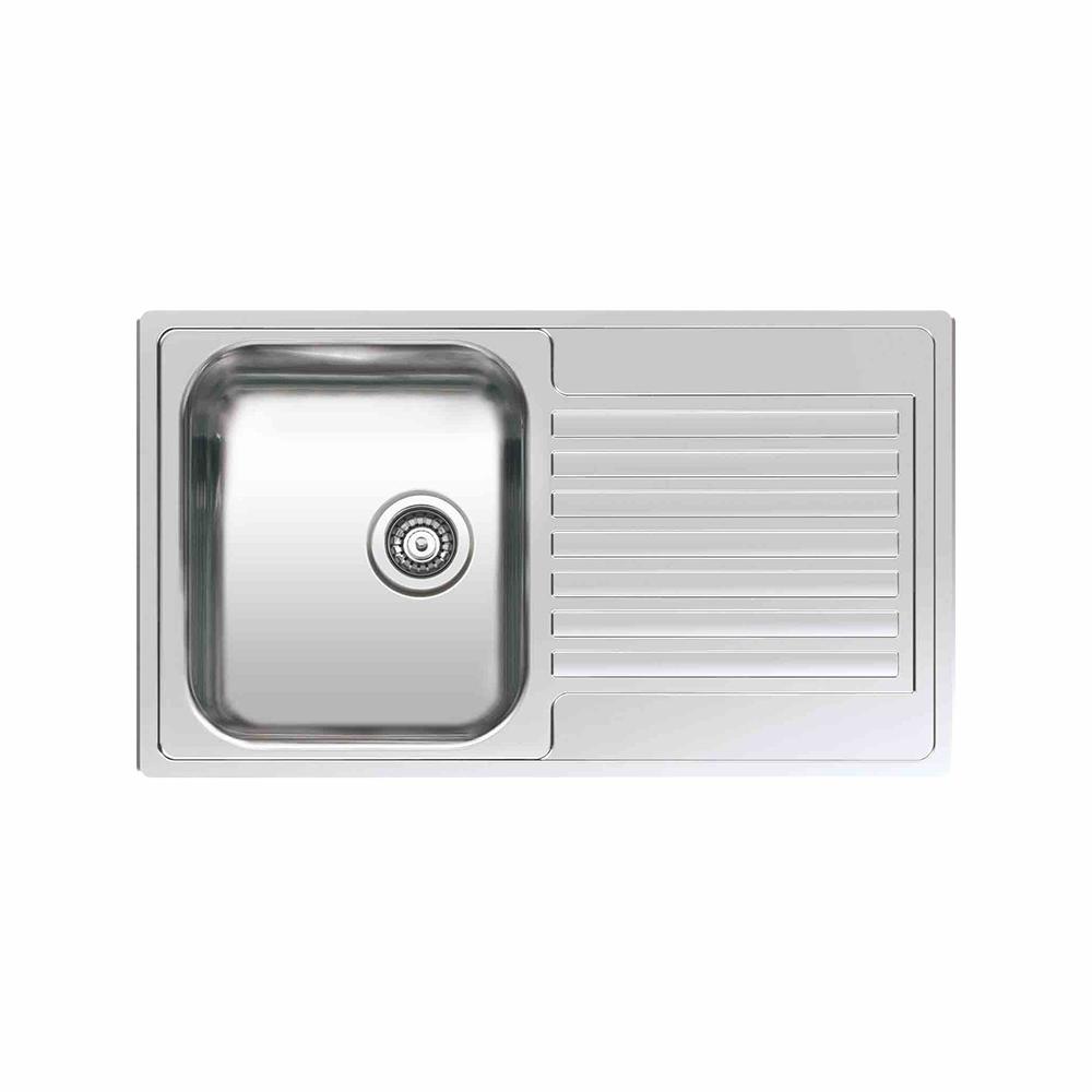 Centurio 10 (L) køkkenvask m/bakke, Rustfrit stål