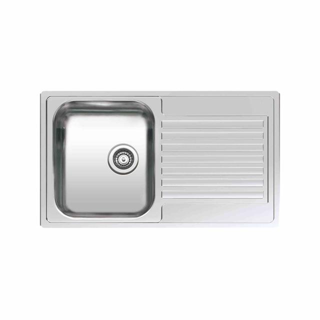 Centurio 10 (L) køkkenvask m/bakke, Rustfrit stål