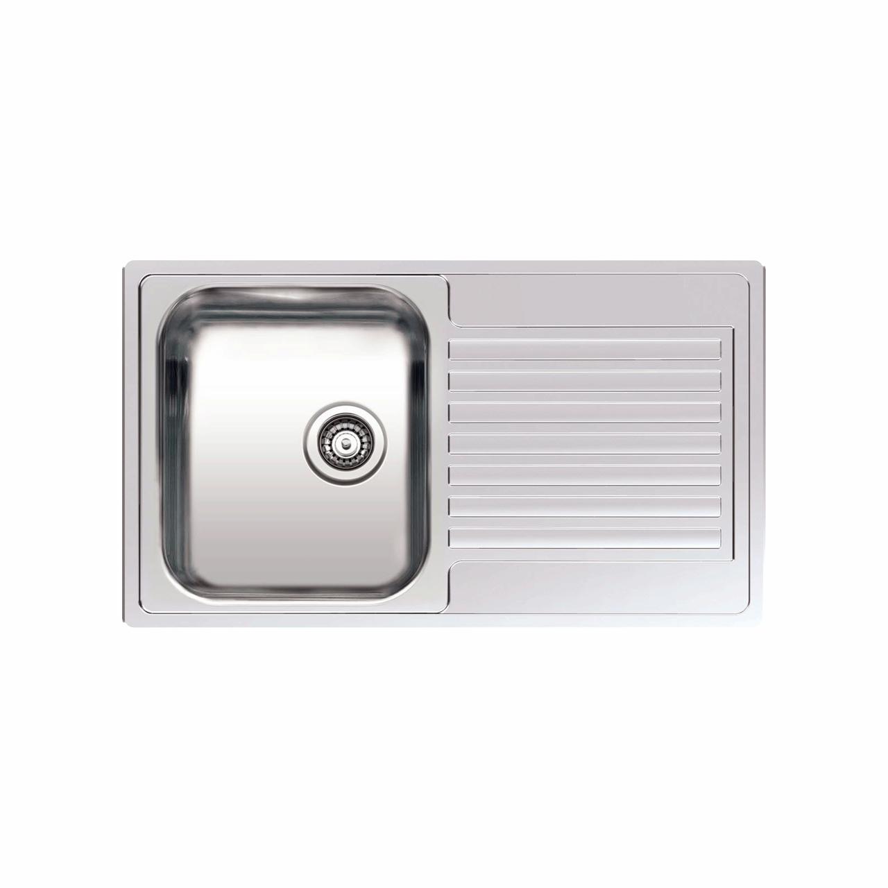 Centurio 10 (R) køkkenvask m/bakke, Rustfrit stål