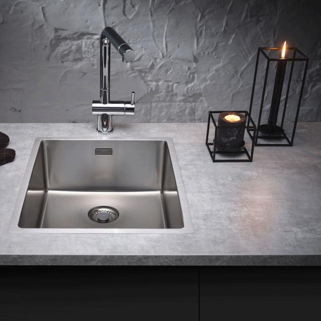 New York 34x40 (L) Comfort køkkenvask, Rustfrist stål