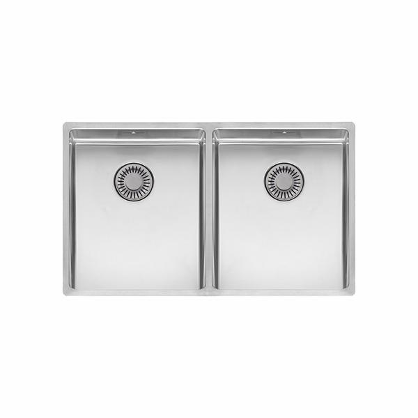 New York 34x40+34x40 (L) Comfort dobbelt køkkenvask, Rustfrit stål