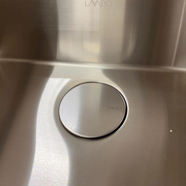 Design Cover t/stål køkkenvaske m/Lavabo logo, Rustfrit stål