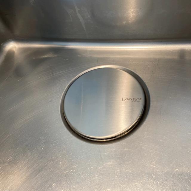 Design Cover t/stål køkkenvaske m/Lavabo logo, Rustfrit stål