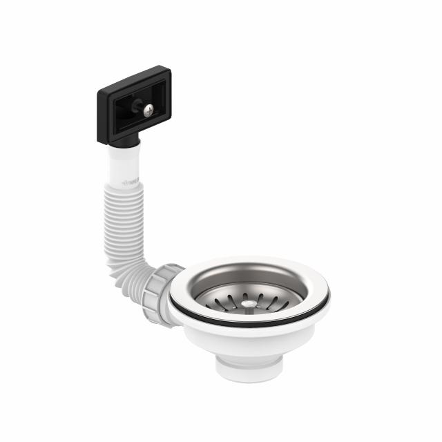 BASIC S2 bundventilsæt m/overløb neutral, Rustfrit stål