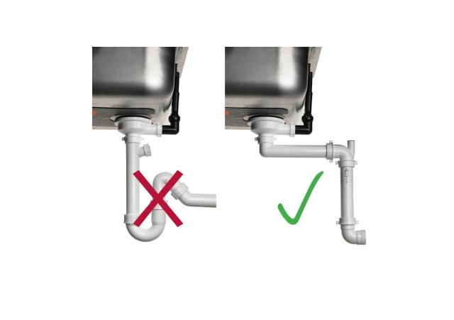 Panama vandlås t/køkkenvaske