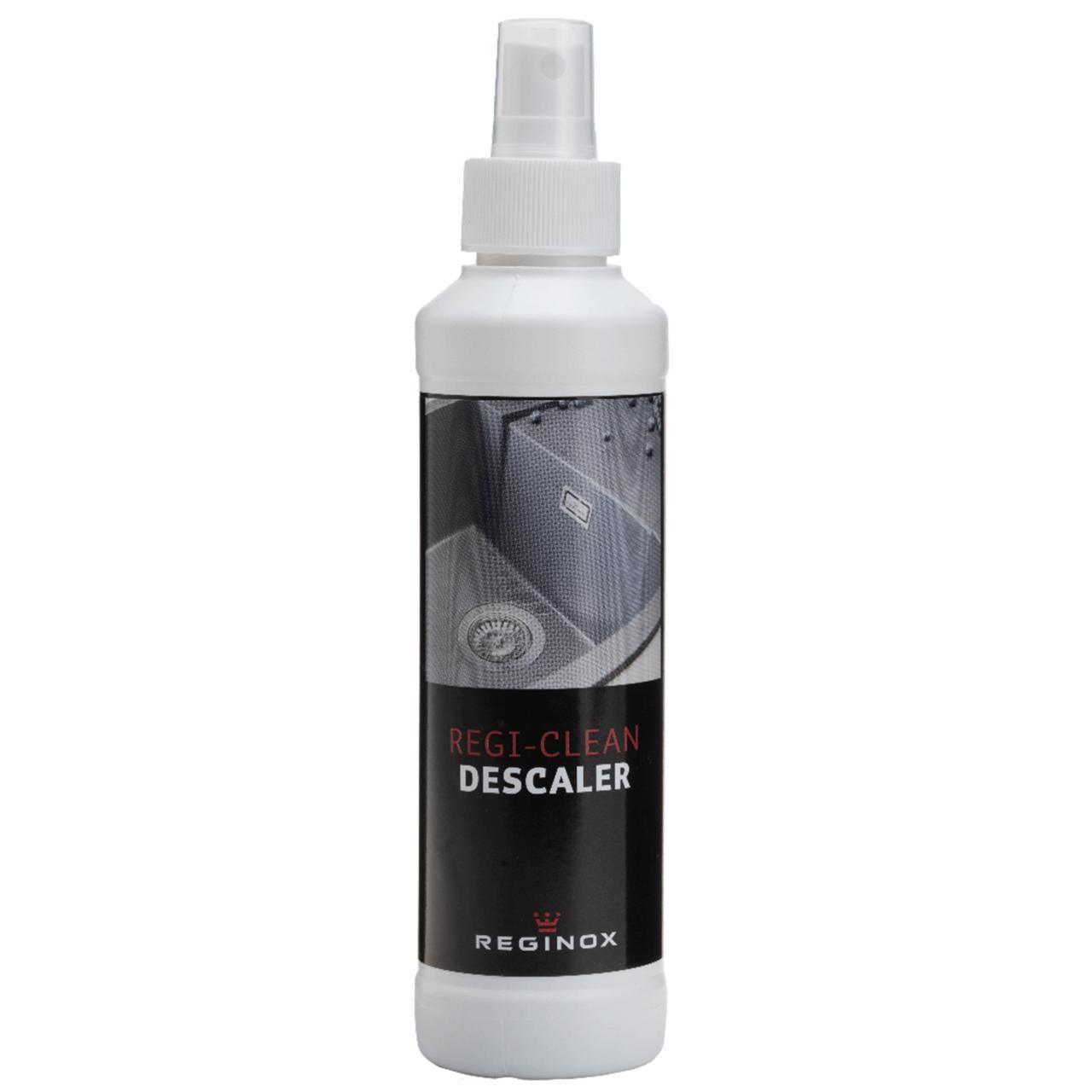 Regi-Clean Descaler, rensemiddel til stål-og farvede vaske, 250 ml.