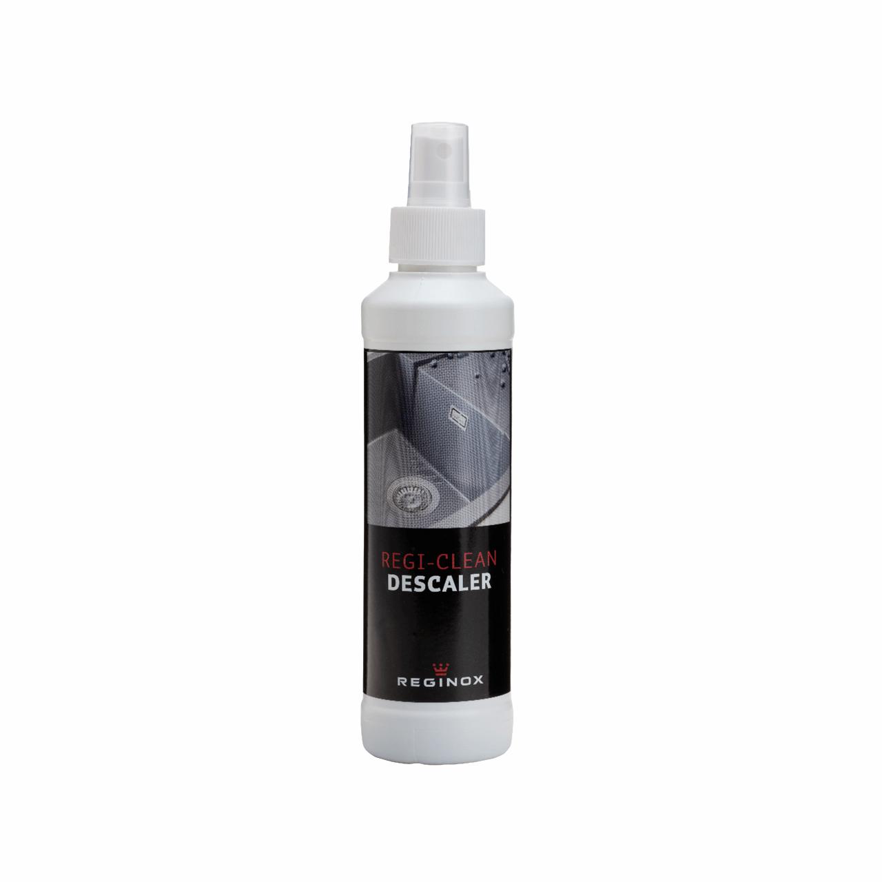 Regi-Clean Descaler, rensemiddel til stål-og farvede vaske, 250 ml.