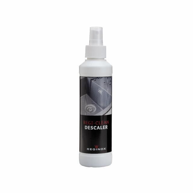 Regi-Clean Descaler, rensemiddel til stål-og farvede vaske, 250 ml.