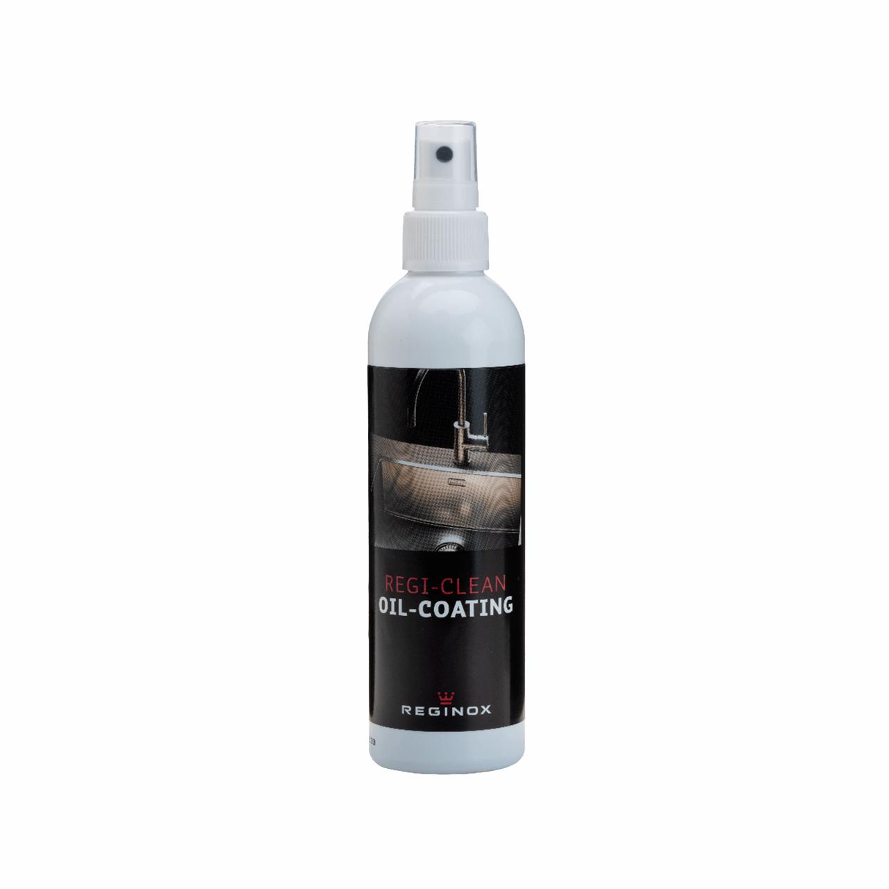 Regi-Clean Oil Coating, plejemiddel til farvede, stål- og granitvaske, 250 ml.