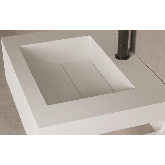 Bari Solid Surface 35x50 håndvask, Hvid