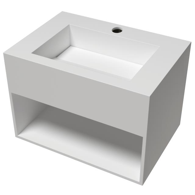 Bari Solid Surface 35x50 håndvask m/hylde, Hvid