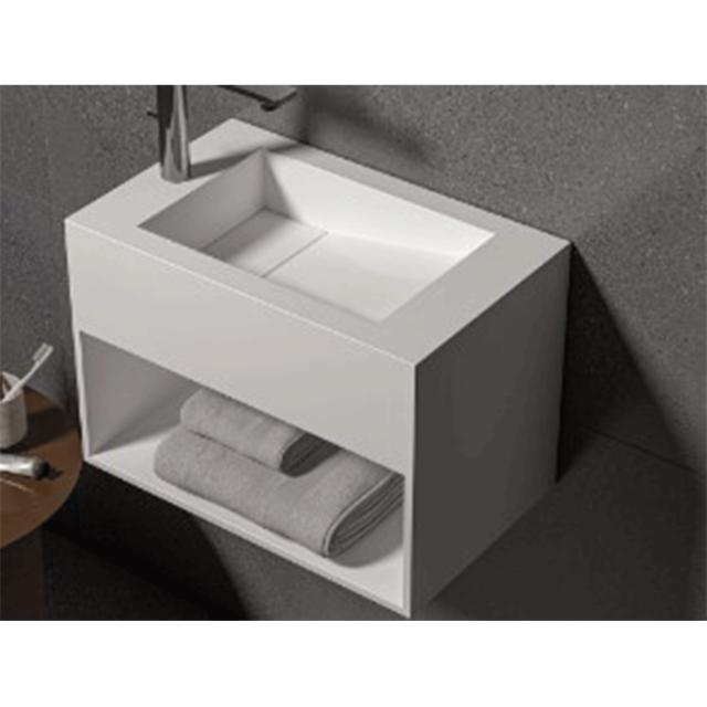 Asti Solid Surface 31x50 håndvask m/hylde, Hvid