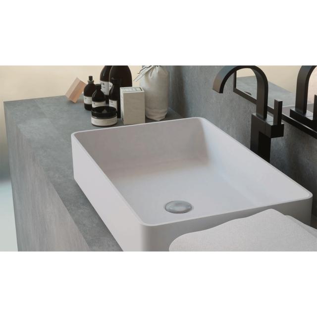 Roma Solid Surface 58x37 håndvask, Hvid