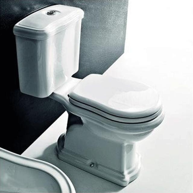 Retro Monoblocco toilet m/S-lås, Hvid
