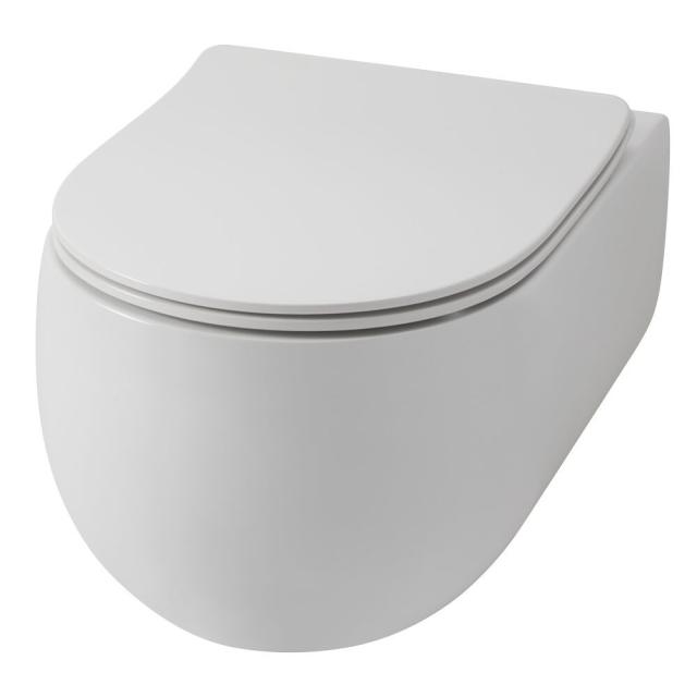 Flo 54 rimless væghængt toilet, Hvid