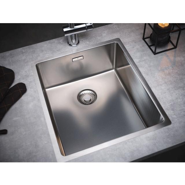 New York 34x40 (L) Comfort køkkenvask, Rustfrist stål