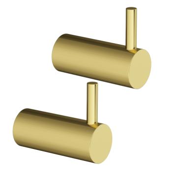 Lavabo Luna håndklædekroge 2 stk, Massiv messing