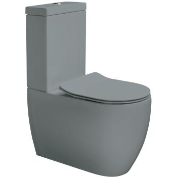 Glomp rimless gulvstående toilet, Matgrå
