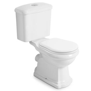 Retro Monoblocco toilet m/P-lås, Hvid